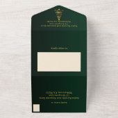 Stilvolle Minimalistische Weihnachtsbaumhochzeit All In One Einladung (Außenbereich)