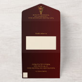 Stilvolle Minimalistische Weihnachtsbaumhochzeit All In One Einladung (Außenbereich)