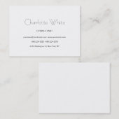 Stilvolle Minimalistische Weiße Visitenkarte (Vorne/Hinten)