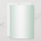 Stilvolle Mint Bow & Lace zum Geburtstag Einladung (Rückseite)