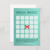 Stilvolle Mint Green 5x5 Bridal Bingo Cards (Vorne/Hinten)