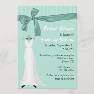 Stilvolle Mint Green Bridal Dusche Einladung