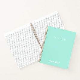 Stilvolle Mint Green Minimalistisch Girly Student Notizblock