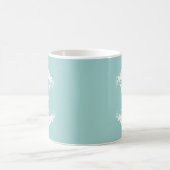 Stilvolle Mint Green Monogram Kaffeetasse (Mittel)