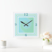 Stilvolle Minze Grün & Aquamarine Swirl Wall Uhr (Zuhause)