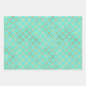 Stilvolle Minze und Goldmedaille Geschenkpapier Set (Vorderseite 3)