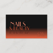 Stilvolle Mirror Schriftart Classic Black Orange M Visitenkarte (Vorderseite)