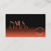 Stilvolle Mirror Schriftart Classic Black Reddish- Visitenkarte (Vorderseite)