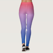 Stilvolle mit Monogramm-blaue Farbverlaufstraining Leggings (Rückseite)