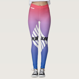 Stilvolle mit Monogramm-blaue Farbverlaufstraining Leggings