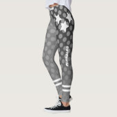 Stilvolle mit Monogramm Graudots-Musterausarbeitun Leggings (Links)