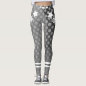 Stilvolle mit Monogramm Graudots-Musterausarbeitun Leggings (Vorderseite)