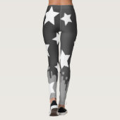 Stilvolle mit Monogramm Grausterne trainieren Leggings (Rückseite)