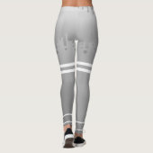 Stilvolle mit Monogramm Graustufen Leggings (Rückseite)