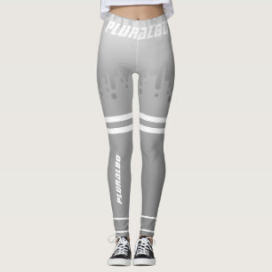 Stilvolle mit Monogramm Graustufen Leggings