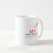 stilvolle mit Monogramm Kaffee-Tasse für Piloten Kaffeetasse (VorderseiteRechts)