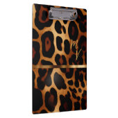 Stilvolle Mit Monogramm Leopard Print Business Klemmbrett (Rechts)