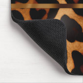 Stilvolle Mit Monogramm Leopard Print Business Mousepad (Ecke)