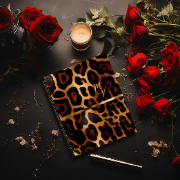 Stilvolle Mit Monogramm Leopard Print Business Planer