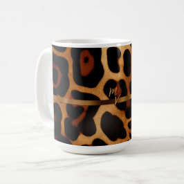 Stilvolle Mit Monogramm Leopard Print Kaffeetasse