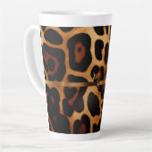 Stilvolle Mit Monogramm Leopard Print Milchtasse (Linke Ecke)