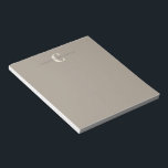 Stilvolle Mit Monogramm Name Chic Rustic Taupe Notizblock<br><div class="desc">Stilvoller Mit Monogramm Name in der rustikalen Taupe Brown Notepad</div>