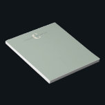 Stilvolle Mit Monogramm Name Chic Sage Green Notizblock<br><div class="desc">Stilvoller Mit Monogramm Name im grünen Editor anzeigen</div>