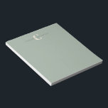 Stilvolle Mit Monogramm Name Chic Sage Green Notizblock<br><div class="desc">Stilvoller Mit Monogramm Name im grünen Editor anzeigen</div>