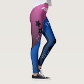 Stilvolle mit Monogramm-rosa-blaue Gradiententrain Leggings (Rechts)