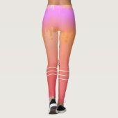 Stilvolle mit Monogramm-rosa Gradiententrainings Leggings (Rückseite)