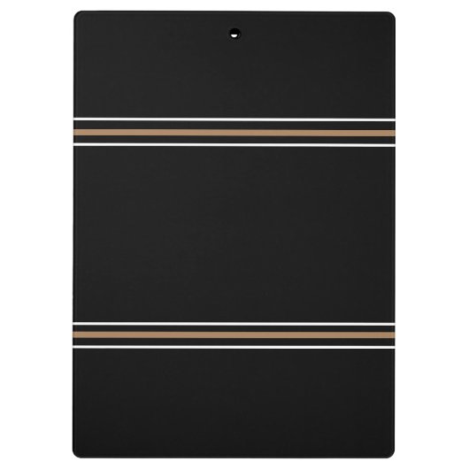 Stilvolle Mit Monogramm Schwarz-Rot-Designer-Initi Klemmbrett (Rückseite)