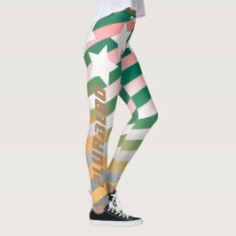 Stilvolle mit Monogramm Strichmuster-Workout Leggings