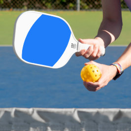 Stilvolle Mod-helle, lebendige Blaukurven auf Weiß Pickleball Schläger