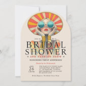 Stilvolle Mode Bridal Showdusche Einladung (Vorderseite)