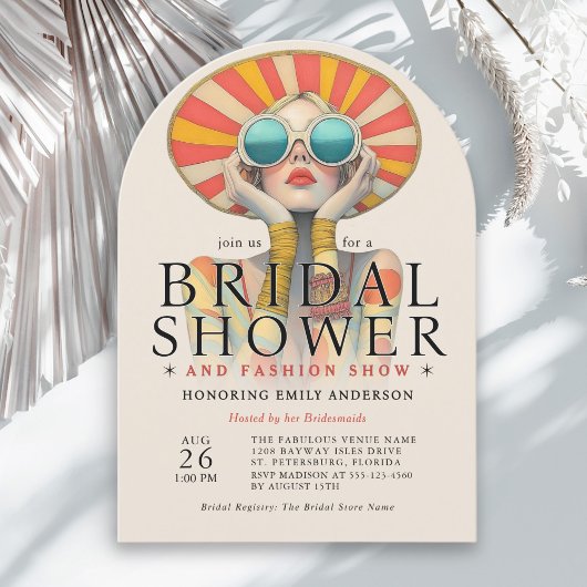 Stilvolle Mode Bridal Showdusche Einladung