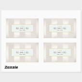 Stilvolle Mode und Beauty Modern gestreift Rechteckiger Aufkleber (Blatt)