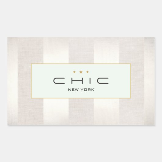 Stilvolle Mode und Beauty Modern gestreift Rechteckiger Aufkleber (Vorderseite)