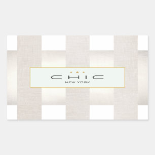 Stilvolle Mode und Beauty Modern gestreift Rechteckiger Aufkleber