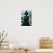 Stilvolle Modefotografie der Frau in voller Lengt Poster (Küche)