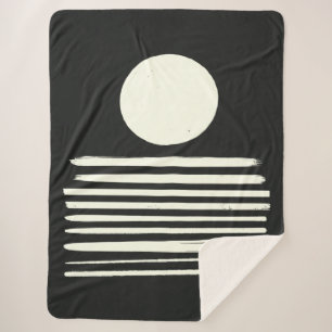 Stilvolle, moderne Abstrakte Schwarz-Weiß-Kunst Sherpadecke