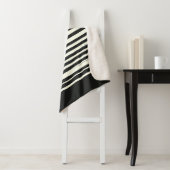 Stilvolle, moderne Abstrakte Schwarz-Weiß-Kunst Sherpadecke (Beispiel)