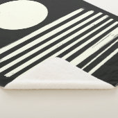 Stilvolle, moderne Abstrakte Schwarz-Weiß-Kunst Sherpadecke (3/4)