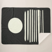 Stilvolle, moderne Abstrakte Schwarz-Weiß-Kunst Sherpadecke (Vorderseite (Horizontal))