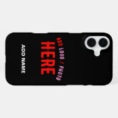 STILVOLLE MODERNE ANPASSBARE SCHWARZE VERIFIZIERTE iPhone HÜLLE (Rückseite (Horizontal))