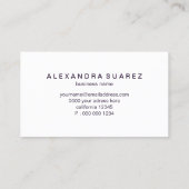 Stilvolle moderne Aquarellbürsten & Gold Glitzer Visitenkarte (Rückseite)