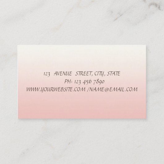 Stilvolle moderne Aquarellfarben-Blume Visitenkarte (Rückseite)