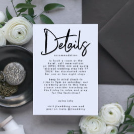 Stilvolle moderne, bearbeitbare Schwarz-weiße Hoch Begleitkarte