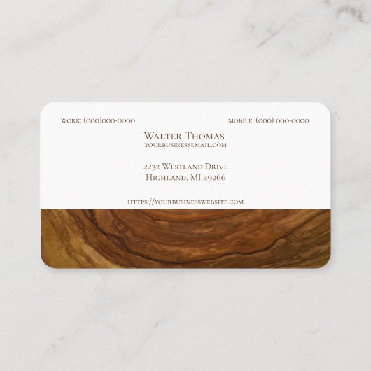 Stilvolle, moderne Berufliche Visitenkarten aus Ho Visitenkarte (Rückseite)