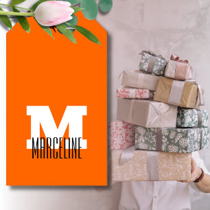 Stilvolle moderne Bezeichnung Initial Neon Sunse Geschenkanhänger