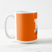 Stilvolle moderne Bezeichnung Initial | Neon Sunse Kaffeetasse (Links)